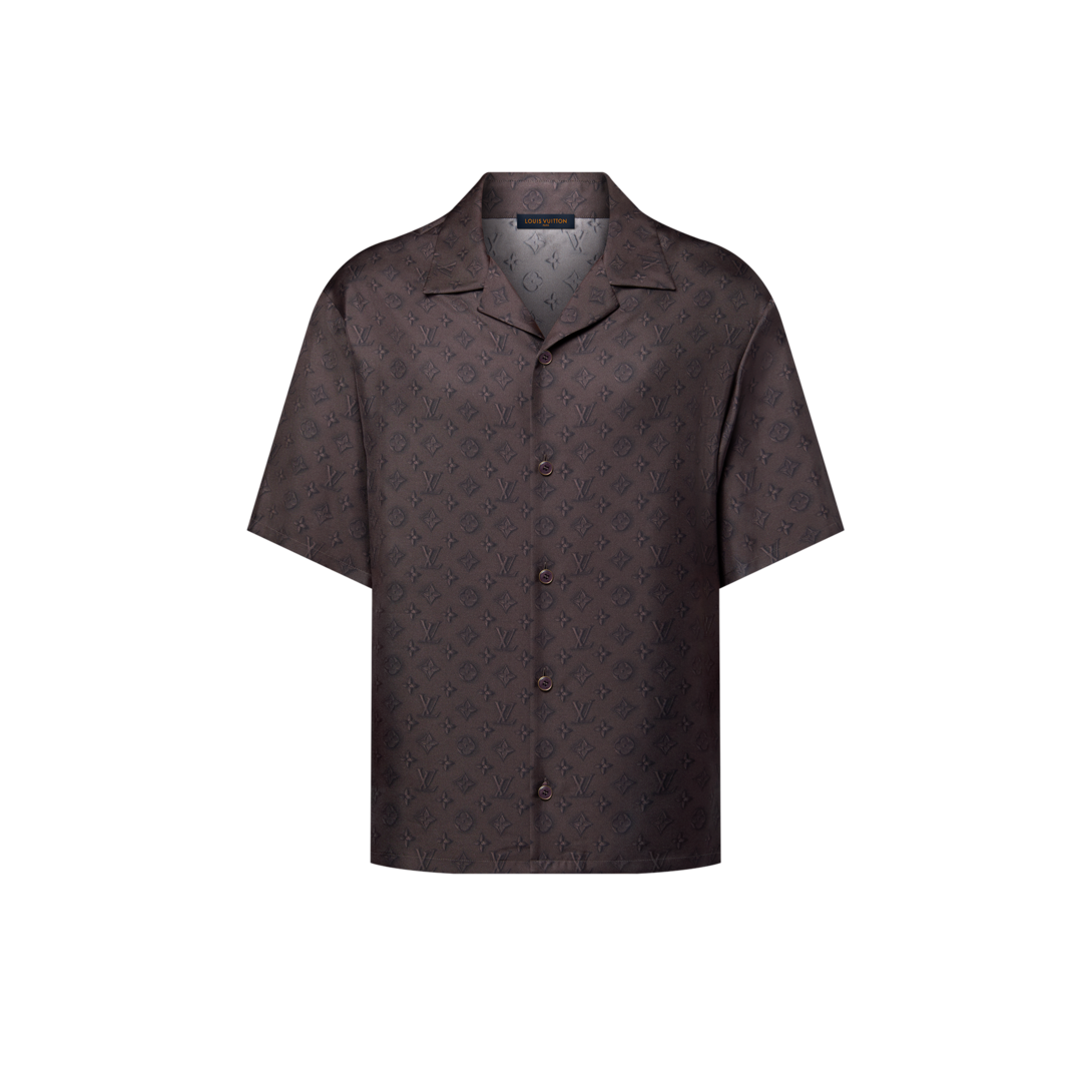 LOUIS VUITTON シャツ Printed Monogram Short-Sleeved Silk Shirt - Men - Ready-to